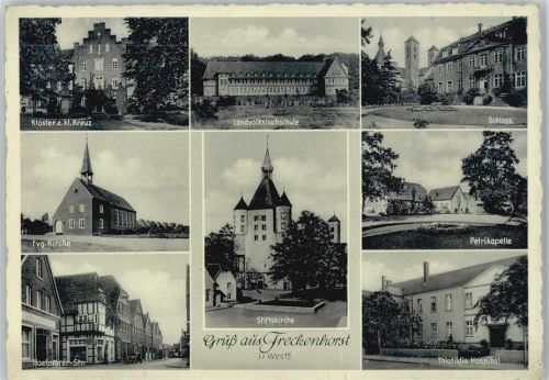 Freckenhorst Kloster z. hl. Kreuz Ev. Kirche Hoetmarerstr. Stiftskirche Thiatildis Hospital Petrikapelle Schloss