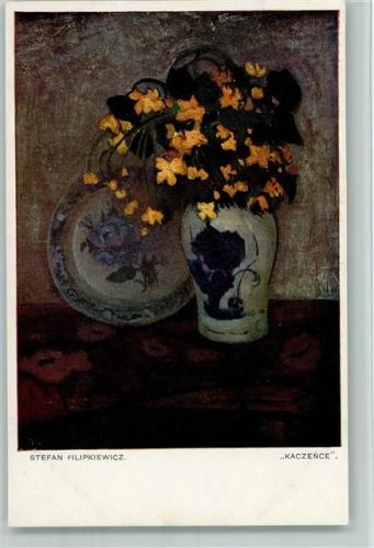 Nr. 212 Polnische Kunst sign Filipkiewicz - Vase und Teller Künstler