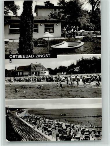 Ostseebad Zingst a Darß Milchbar an der HO-Gaststätte Strand Strandkörbe