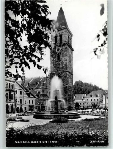 Judenburg Hauptplatz Brunnen Kirche