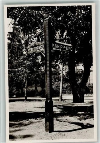 Vöhrenbach Geschnitzter Wegweiser ca 1936 Foto AK