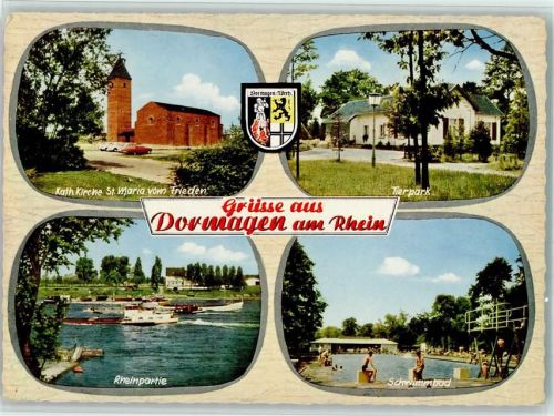 Dormagen Kath. Kirche St. Maria vom Frieden Tierpark Rheinpartie Schwimmbad