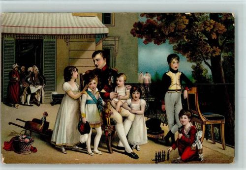 Familie Murat - Gemälde von Ducis - Stengel 29921 AK Spielzeug