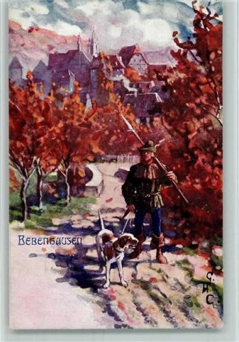 Bebenhausen Soldat mit Hund sign. CHC