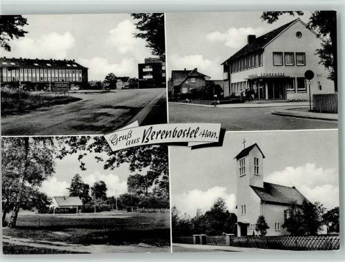 Berenbostel Sparkasse Sportplatz Kirche 3-Bild-Aufnahme