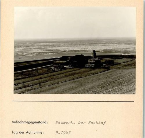Hamburg-Insel Neuwerk Foto montiert auf Karton Der Fockhof