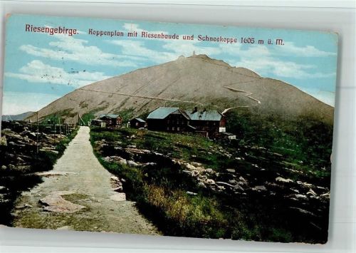 Riesengebirge 1912 Koppenplan mit Riesenbaude und Schneekoppe