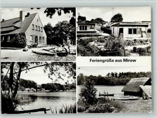 Mirow Jugendherberge C/7 Franz Hollnagel am Mirower See Bungalowdiedlung Badestelle am Granzower Möschen 4-bildaufnahme