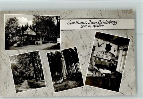 Obernkirchen Gasthaus Zum Bückeberg Innenaufnahme Wald 4-Bildaufnahme