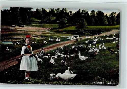 1916 Schwälmer Mädchen mit Gänsen Serie 8 Nr. 178