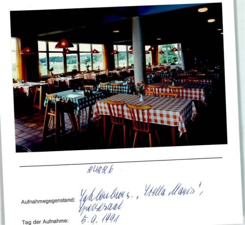 Sahlenburg Ferienerholungsheim Stella Maris Innenaufnahme Speisesaal Foto montiert auf Karton