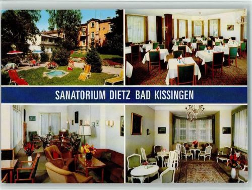 Bad Kissingen Sanatorium Dietz 4-Fach Aufnahme Innenaufnahmen
