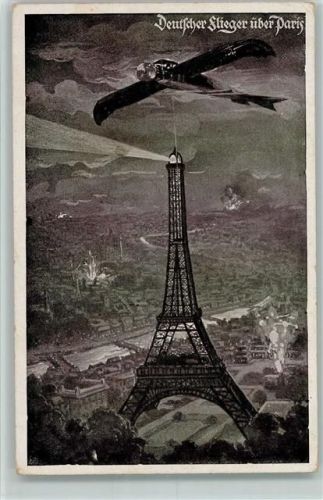 Deutscher Flieger über Paris AK Luftflottenverein