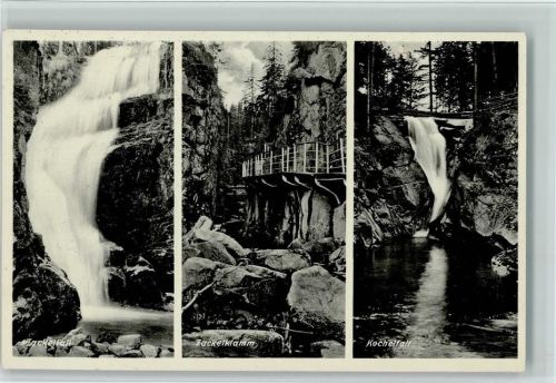 Schreiberhau 1932 Baudenstempel , Zackelfall , Wasserfall