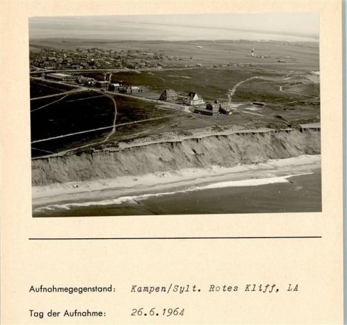 Kampen Rotes Kliff Foto montiert auf Karton