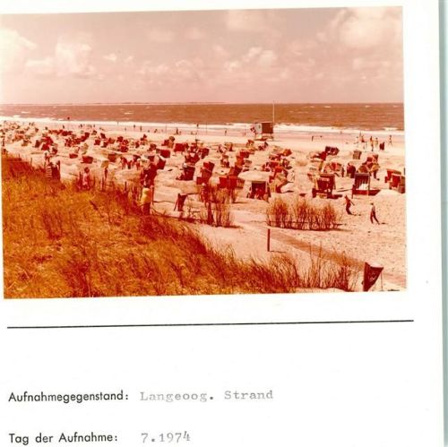 Langeoog Strand Foto montiert auf Karton