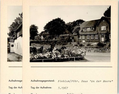 Nieblum Haus An der Meere Foto montiert auf Karton
