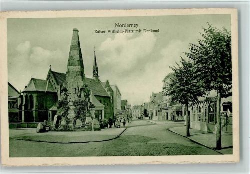 Norderney Kaiser Wilhelm-Platz mit Denkmal