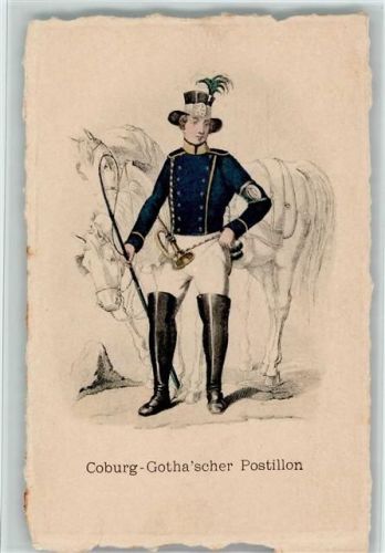 Serie Deutscher Post-Almanach 1842 - Serie 53 Nr. 22 - Coburg-Gotha Postillon