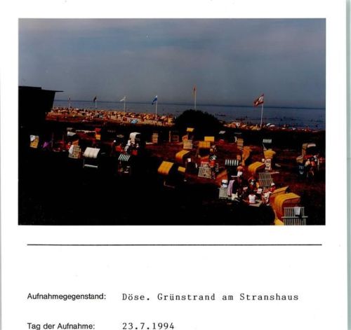 Cuxhaven Cuxhaven Döse Grünstrand am Strandhaus Foto montiert auf Karton