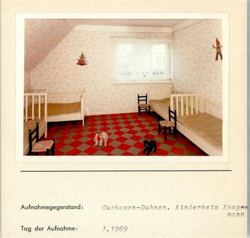 Duhnen Foto montiert auf Karton Steiff Elefant Hampelmann