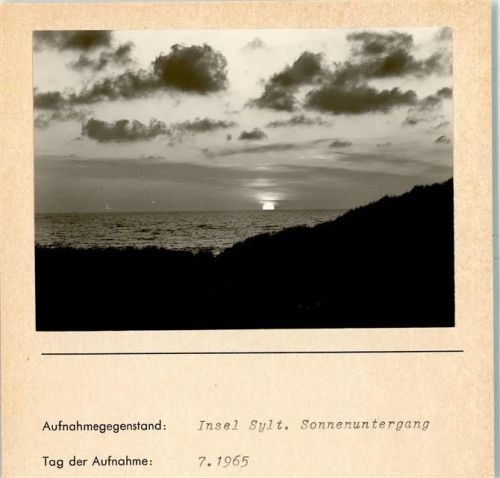Sonnenuntergang Foto montiert auf Karton