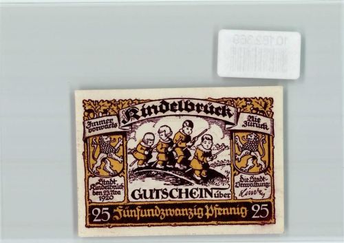 Kindelbrück Notgeld Rathaus 4 Kinder