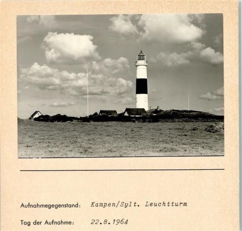 Kampen Leuchtturm Foto montiert auf Karton