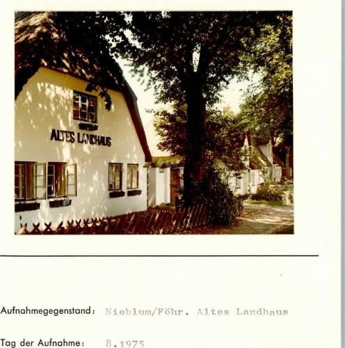 Nieblum Altes Landhaus Foto montiert auf Karton