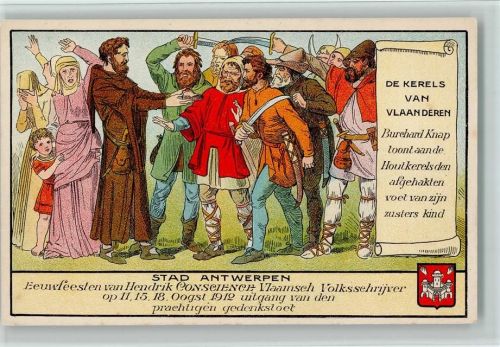 Antwerpen De Kerels van Vlaanderen - Eeuwfeesten van Hendrik Consience 1912