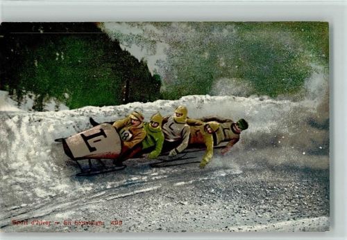 1908 Verlag Burgy Nr. 499 Bobsleigh AK