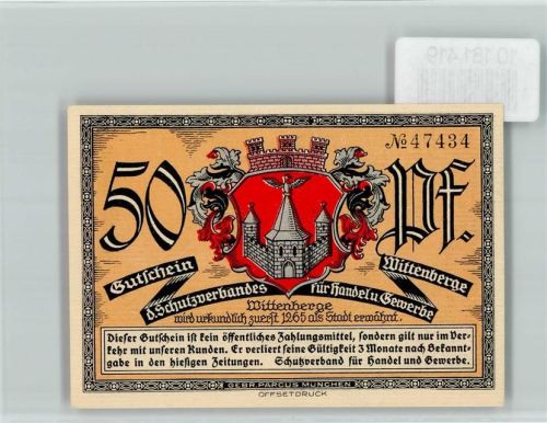 Wittenberge Notgeld Rathaus