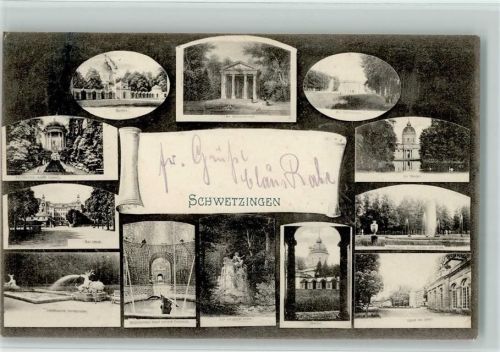 Schwetzingen 1905 Ortsansichten Mehrfachaufnahme