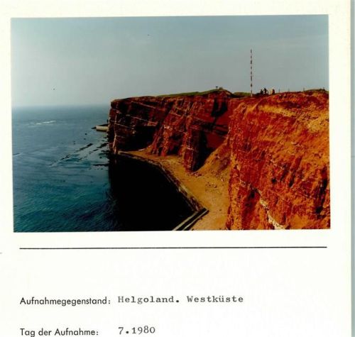 Helgoland Westküste Foto montiert auf Karton