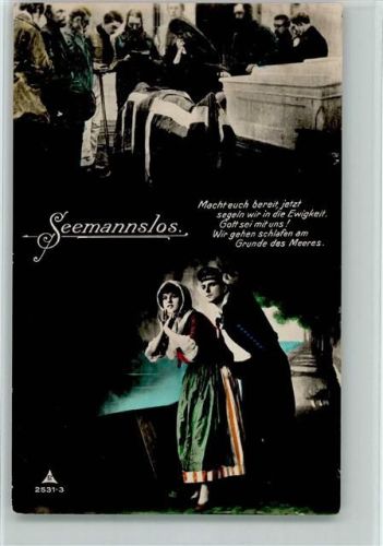 1917 Photochemie Serie 2531-3 - handcoloriert - Matrosenliebe - Seemannslos