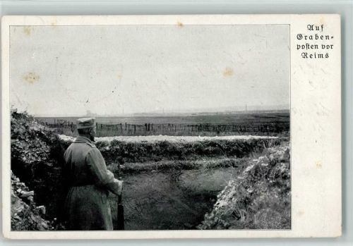 1916 2. Kompagnie, 1. Bad. Leib.Gren. Regt. Nr. 109 Grabenposten vor Reims AK