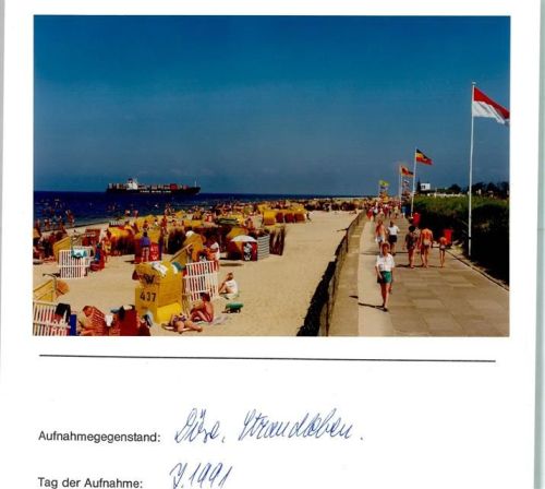 Cuxhaven Cuxhaven Döse Strandleben Foto montiert auf Karton