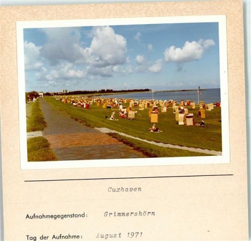 Cuxhaven Grimmershörn Foto montiert auf Karton