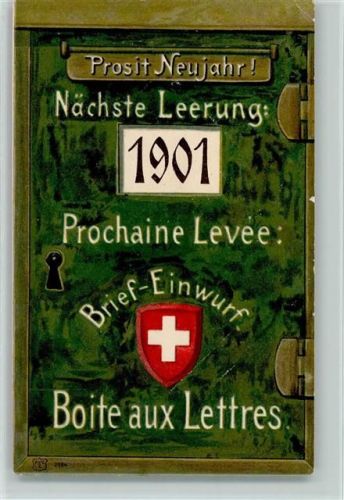 1907 Neujahr - Jahreszahl 1901 Künzli Verlag 2564 -