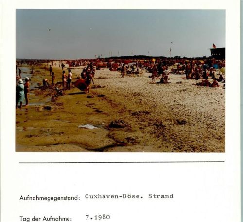 Cuxhaven Cuxhaven Döse Strand Foto montiert auf Karton