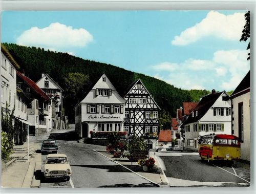 Bad Teinach Ortsansicht Café Konditorei Bus