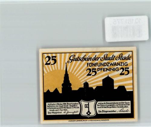 21680 W2160 Stade , Niederelbe - Notgeld