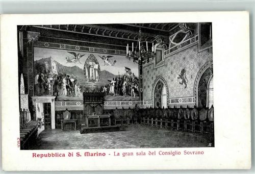 San Marino La gran sala del Consiglio Sovrano