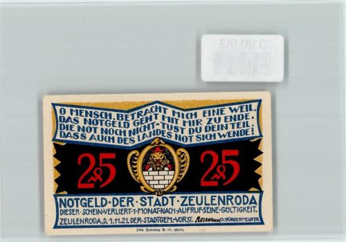 Zeulenroda Notgeld