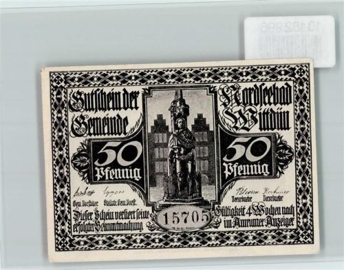 Wittdün Notgeld Denkmal
