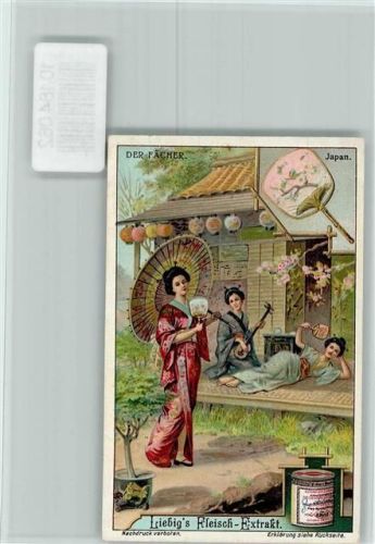 Der Fächer in Japan - Volkstypen - Sammelbild Liebig