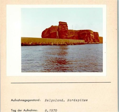 Helgoland Nordspitze Foto montiert auf Karton