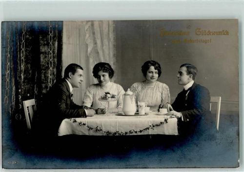 1917 Geburtstag Kaffeetafel Serie 6149-3 AK