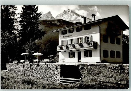 Königssee Rückseite mit Abschürfungen und Kleberesten Landhaus Pilgram