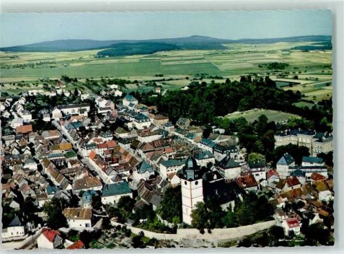 Usingen Fliegeraufnahme Rückseite mit Abschürfungen bzw Kleberesten